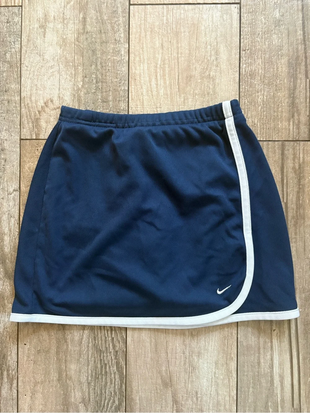 Nike Girls Navy Tennis Mini Skort with White Trim Sz 7/8